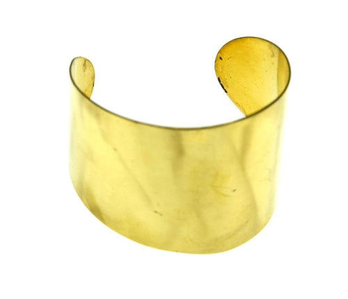 Messing Armreif gold 50mm breit verstellbar - chic - net.de