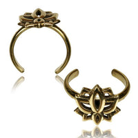 Load image into Gallery viewer, Messing Zehenring golden antik verstellbar Lotusblume nickelfrei glänzend - chic - net.de
