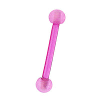 Load image into Gallery viewer, modischer Piercing straight Barbell aus flexiblem Kunststoff in Lila - chic - net.de

