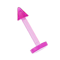 Load image into Gallery viewer, modisches Piercing aus Kunststoff in lila Labret flexibel mit Spitze Cone - chic - net.de
