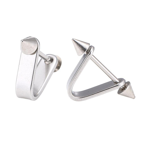 modisches Piercing Brustpiercing Edelstahl cone Spitzen Silber Farben - chic - net.de