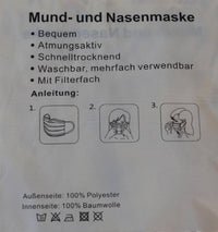 Load image into Gallery viewer, Mund Nasen Schutz Bedeckung Kunst Maske waschbar - chic - net.de
