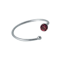 Load image into Gallery viewer, Nostril Kristall Piercing Nasenring 925 Sterling Silber lila versetzt Kugelende Glitzer - chic - net.de

