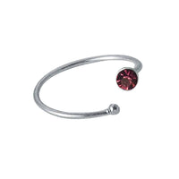 Load image into Gallery viewer, Nostril Kristall Piercing Nasenring 925 Sterling Silber lila versetzt Kugelende Glitzer - chic - net.de
