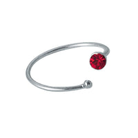 Load image into Gallery viewer, Nostril Kristall Piercing Nasenring 925 Sterling Silber rot versetzt Kugelende Glitzer - chic - net.de

