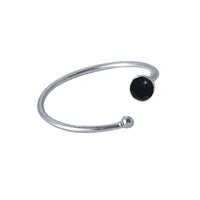 Load image into Gallery viewer, Nostril Kristall Piercing Nasenring 925 Sterling Silber schwarz versetzt Kugelende Glitzer - chic - net.de
