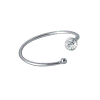 Load image into Gallery viewer, Nostril Kristall Piercing Nasenring 925 Sterling Silber weiß versetzt Kugelende Glitzer - chic - net.de
