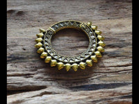 Cargar imagen en el visor de la galería, Ohrgewicht Brass 4mm Expander Piercing Clicker Sonne - chic - net.de
