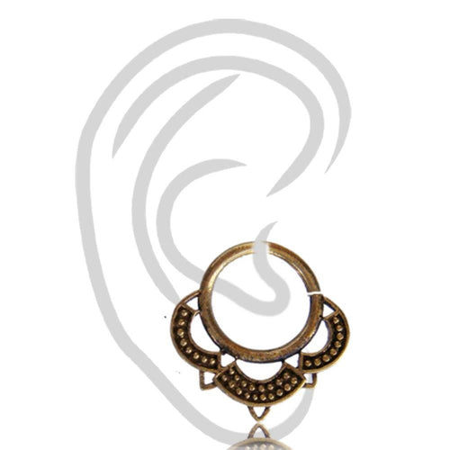 Ohrpiercing Helix Tragus Piercing Brass antik golden Kugel Elemente 0,8mm - chic - net.de