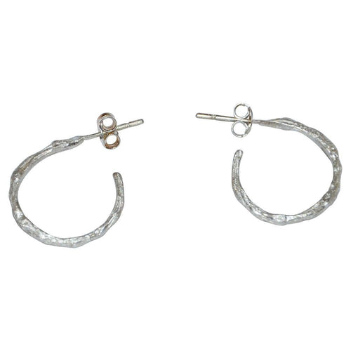 Ohrstecker 925 Sterling Silber Creole oxidiert knotig - chic - net.de