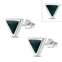 Load image into Gallery viewer, Ohrstecker 925 Sterling Silber Dreieck Muschel Stein - chic - net.de
