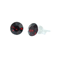 Load image into Gallery viewer, Ohrstecker Glas transparent hellgrün scheinend, 5 mm Ø, facettiert, glitzernd, 925er Sterlingsilber - Stift - chic - net.de

