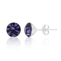 Load image into Gallery viewer, Ohrstecker Glas transparent hellgrün scheinend, 5 mm Ø, facettiert, glitzernd, 925er Sterlingsilber - Stift - chic - net.de
