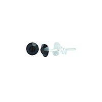 Load image into Gallery viewer, Ohrstecker Glas transparent hellgrün scheinend, 5 mm Ø, facettiert, glitzernd, 925er Sterlingsilber - Stift - chic - net.de
