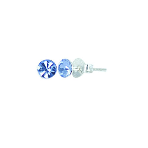 Ohrstecker Glas transparent hellgrün scheinend, 5 mm Ø, facettiert, glitzernd, 925er Sterlingsilber - Stift - chic - net.de