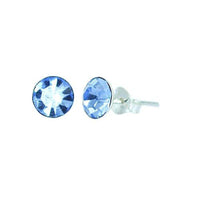 Load image into Gallery viewer, Ohrstecker Glas transparent hellgrün scheinend, 5 mm Ø, facettiert, glitzernd, 925er Sterlingsilber - Stift - chic - net.de
