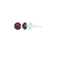 Load image into Gallery viewer, Ohrstecker Glas transparent hellgrün scheinend, 5 mm Ø, facettiert, glitzernd, 925er Sterlingsilber - Stift - chic - net.de
