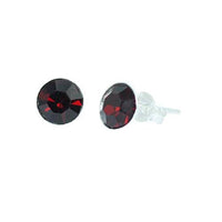 Load image into Gallery viewer, Ohrstecker Glas transparent hellgrün scheinend, 5 mm Ø, facettiert, glitzernd, 925er Sterlingsilber - Stift - chic - net.de
