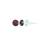Load image into Gallery viewer, Ohrstecker Glas transparent hellgrün scheinend, 5 mm Ø, facettiert, glitzernd, 925er Sterlingsilber - Stift - chic - net.de
