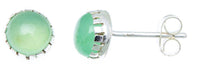 Load image into Gallery viewer, Ohrstecker Silber Rand Peridot grün rund 3,5 mm 925er Sterling Silber Stein Silberohrstecker - chic - net.de
