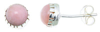 Load image into Gallery viewer, Ohrstecker Silber Rand Rosenquarz rosa rund 3,5 mm 925er Sterling Silber Stein Silberohrstecker - chic - net.de
