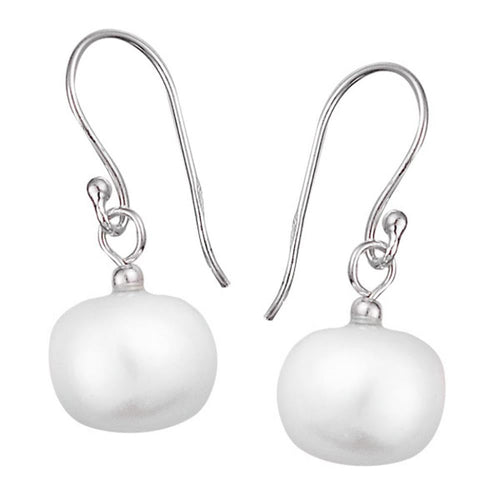 Perlenohrringe Perlen 925 Sterling Silber Ohrringe Ohrhänger Perlen weiß - chic - net.de