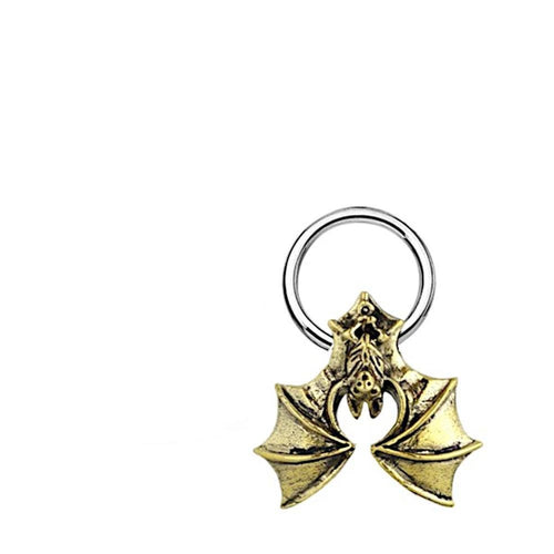 Piercing Klemmkugel Ring Brass Edelstahl Fledermaus - chic - net.de