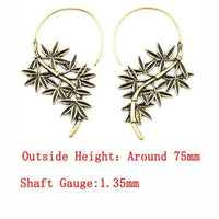Load image into Gallery viewer, Piercing Messing Hook Ohrhänger 1.35mm Zweig - chic - net.de
