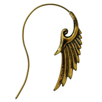 Load image into Gallery viewer, Piercing Messing Hook Ohrhänger 1.3mm Flügel Spirale - chic - net.de
