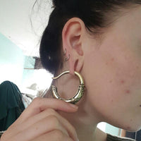 Load image into Gallery viewer, Piercing Ohrgewicht 29g Messing Creolen Hoops 6mm Hook - chic - net.de
