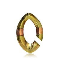 Load image into Gallery viewer, Piercing Ohrgewicht gold rotgold 8mm Kupfer Messing 23,5g 50mm Mandel Creolen - chic - net.de
