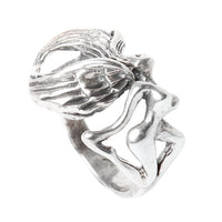 Load image into Gallery viewer, Ring filigran nackte Frau Engel 925e Sterling Silber - chic - net.de

