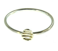 Cargar imagen en el visor de la galería, Ring Sterling Silber 925 Kreis Streifen 1mm gebürstet - chic - net.de
