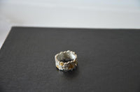 Load image into Gallery viewer, Ring vergoldet 925 Sterlingsilber Bandring Kreise - chic - net.de
