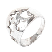Load image into Gallery viewer, Ringe Nacht Sterne Mond 925 Sterling Silber breit massiv - chic - net.de
