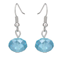 Load image into Gallery viewer, Schmuckset Kette Perlen blau schwarz Glasperlen Ohrringe blau Halskette Damen Schmuckdraht verstellbar ca 46 cm - chic - net.de
