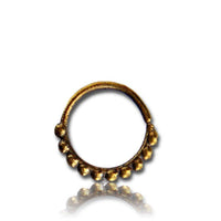 Cargar imagen en el visor de la galería, Septum Piercing Nasenringe Kugellinie Messing 1 mm golden antik Ohrring exotisch - chic - net.de
