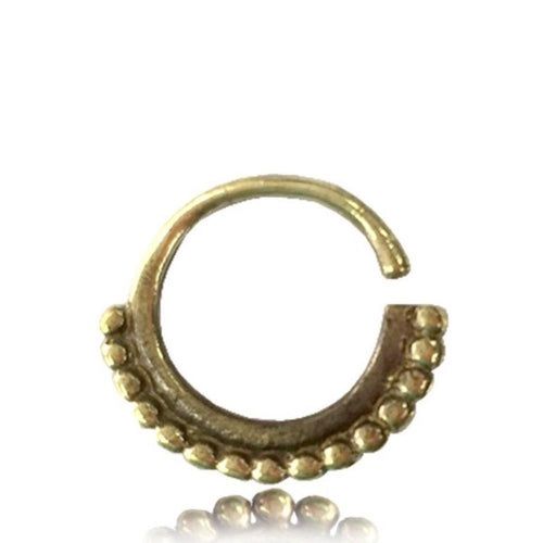Septum Piercing Nasenringe viele Kugeln Messing 1 mm goldfarben antik Ohrring - chic - net.de