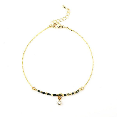 Set Kette Armband 18 karat vergoldet Perlen länglich Kristall grau nickelfrei Charm weiß Anhänger - chic - net.de