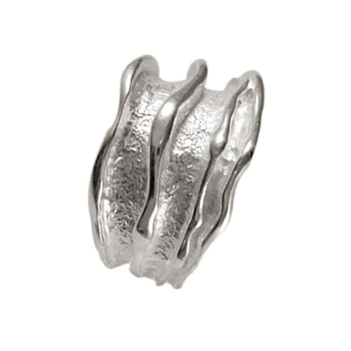 Silberring Einkerbungen matt massiv 925er Sterling Silber Damen Silberschmuck Ringe - chic - net.de
