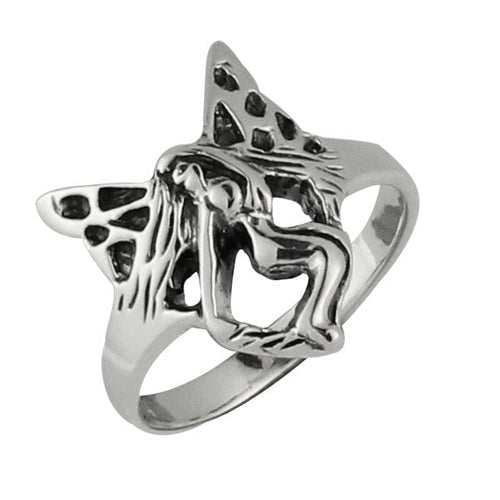 Silberring Frau nackt Fee Schmetterling 925er Sterling Silber Designer Ringe Schmuck - chic - net.de