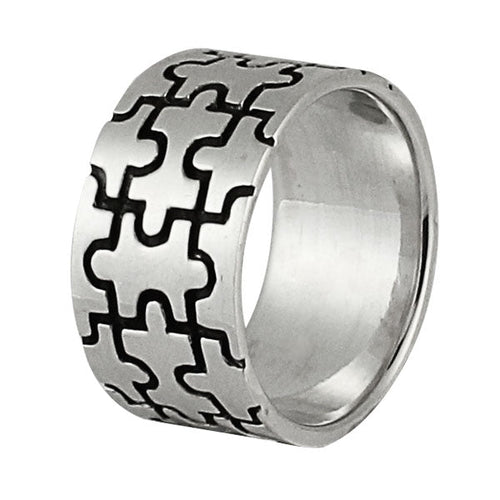 Silberring Puzzle breit 11 mm 925er Sterling Silber Designer Ringe Schmuck - chic - net.de
