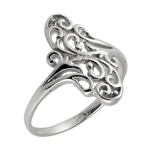 Silberring verschnörkelt lang Äste 925er Sterling Silber Designer Ringe Schmuck - chic - net.de