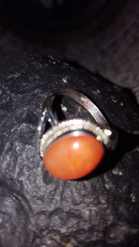 Load image into Gallery viewer, Silberringe Karneol Seil Bögen Kugeln oval 925 - chic - net.de
