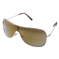 Load image into Gallery viewer, Sonnenbrille Piloten Monoscheiben schmal Brille Metall verspiegelt 400 UV unisex - chic - net.de
