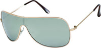 Load image into Gallery viewer, Sonnenbrille Piloten Monoscheiben schmal Brille Metall verspiegelt 400 UV unisex - chic - net.de
