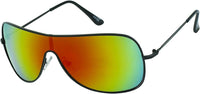 Load image into Gallery viewer, Sonnenbrille Piloten Monoscheiben schmal Brille Metall verspiegelt 400 UV unisex - chic - net.de
