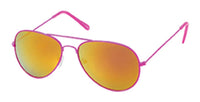 Load image into Gallery viewer, Sonnenbrille Pilotenbrille 400 UV buntes Metallgestell verspiegelt bunte Kappen - chic - net.de
