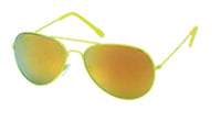 Load image into Gallery viewer, Sonnenbrille Pilotenbrille 400 UV buntes Metallgestell verspiegelt bunte Kappen - chic - net.de

