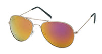 Cargar imagen en el visor de la galería, Sonnenbrille Pilotenbrille 400 UV verspiegelt golden Doppelsteg pink grün gelb blau - chic - net.de
